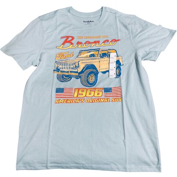 Ford Other - Ford Bronco NWT Size Medium Men Unisex Light Blue Lightweight Crew Neck Shirt